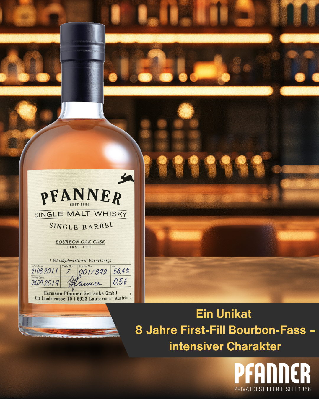 Single Malt Whisky Bourbon Oak Cask Single Barrel No.7