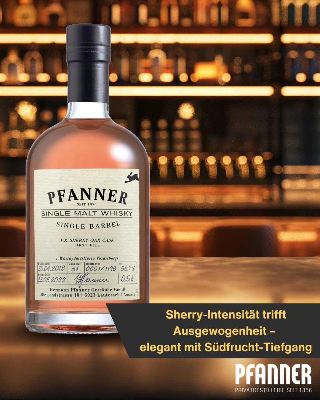 Single Malt Whisky PX Sherry Oak Cask No.51