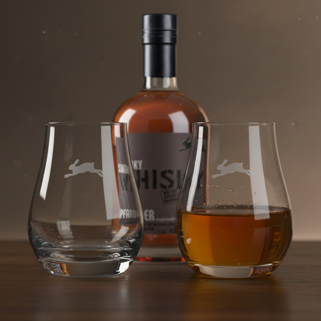 2x PFANNER WHISKY GLÄSER 12cl – Hase